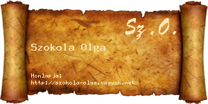 Szokola Olga névjegykártya